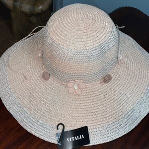 Beautiful rose gold with silver beach hat